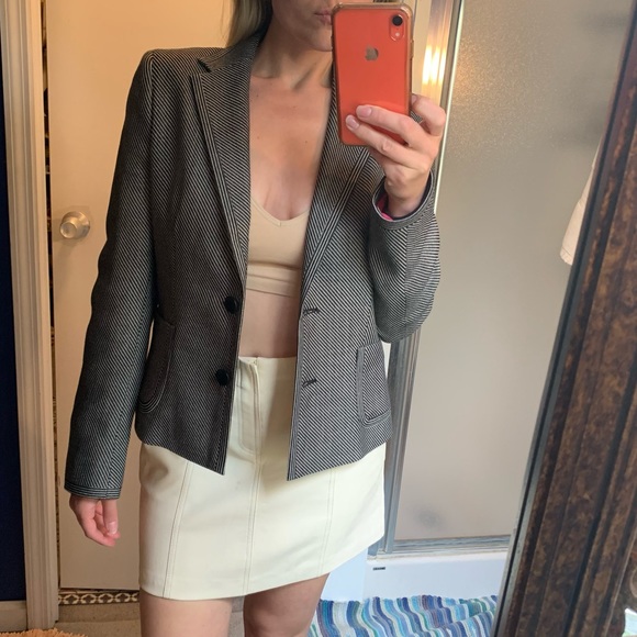 MaxMara Blazer dot striped black cream tailored 8 - Picture 16 of 16